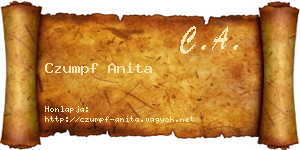 Czumpf Anita névjegykártya